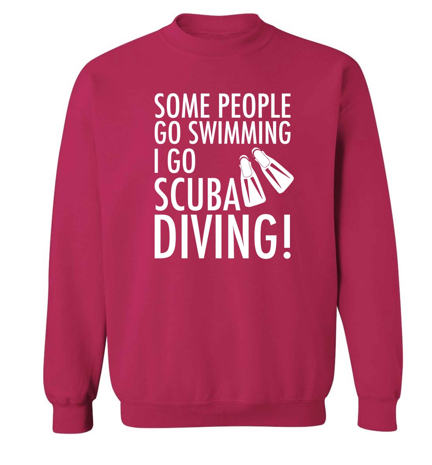 Some people go swimming I go scuba diving! Adult's unisex pink Sweater 2XL