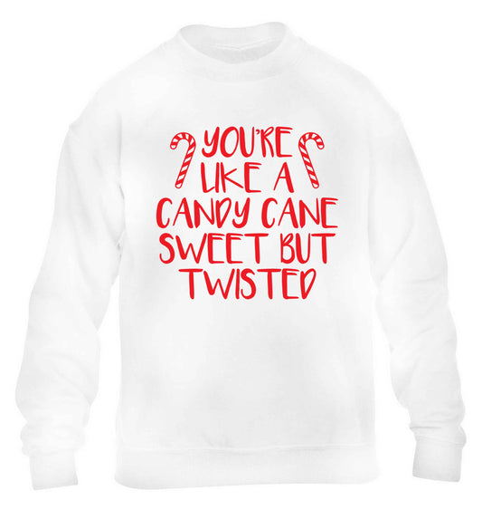 You're like a candy cane sweet but twisted children's white sweater 12-13 Years