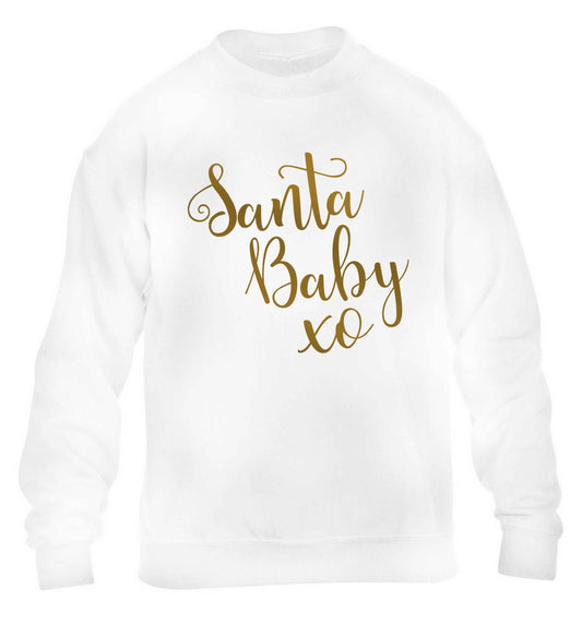 Santa baby children's white sweater 12-13 Years