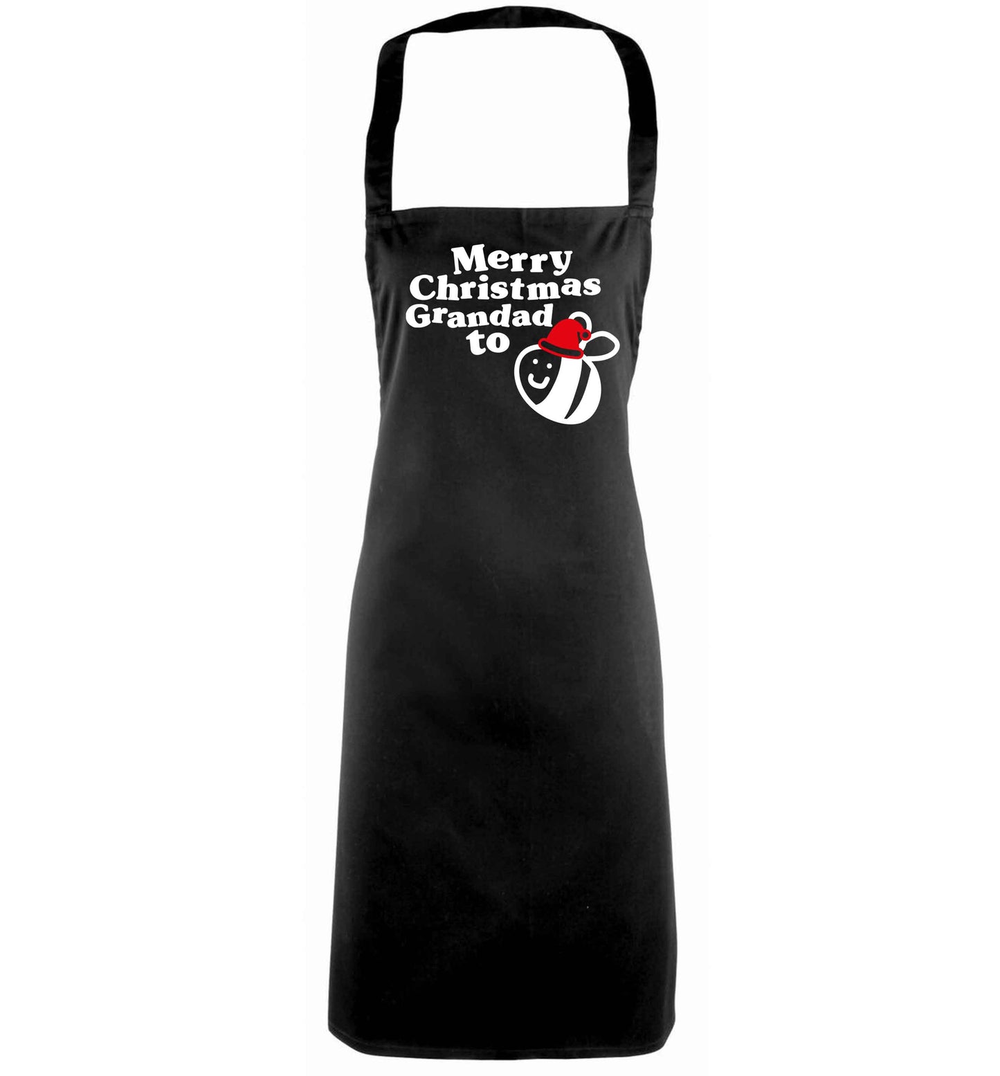 Merry Christmas grandad to be black apron