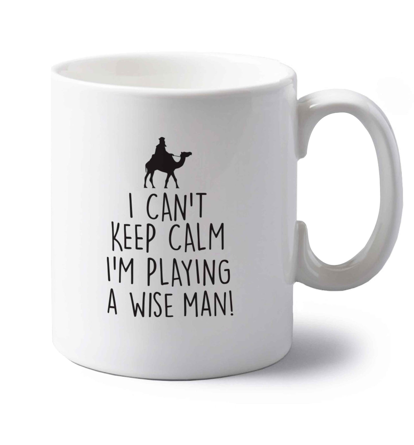 I can't keep calm I'm playing a wiseman left handed white ceramic mug