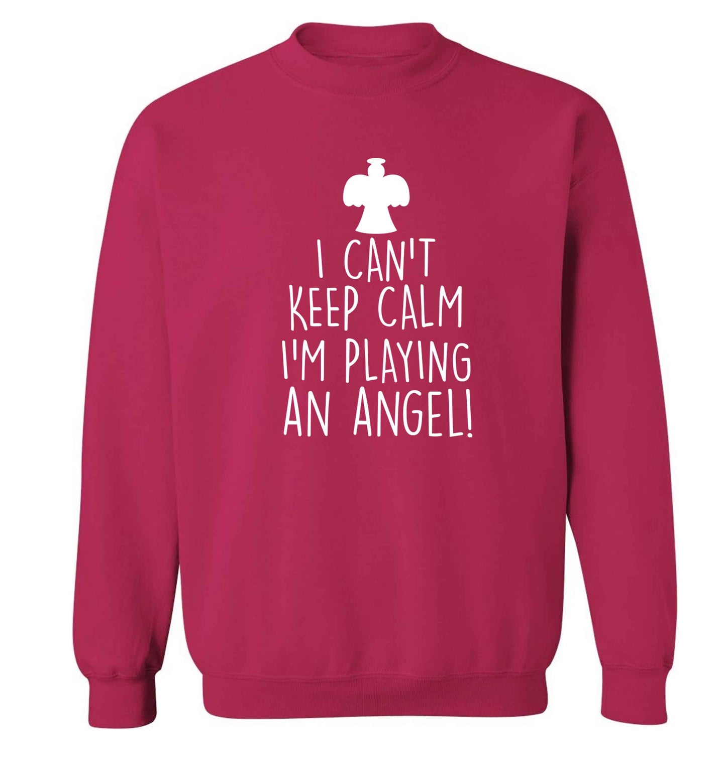 I can't keep calm I'm playing an angel! Adult's unisex pink Sweater 2XL