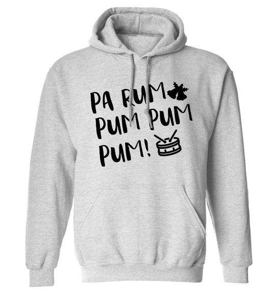 Pa rum pum pum pum! adults unisex grey hoodie 2XL