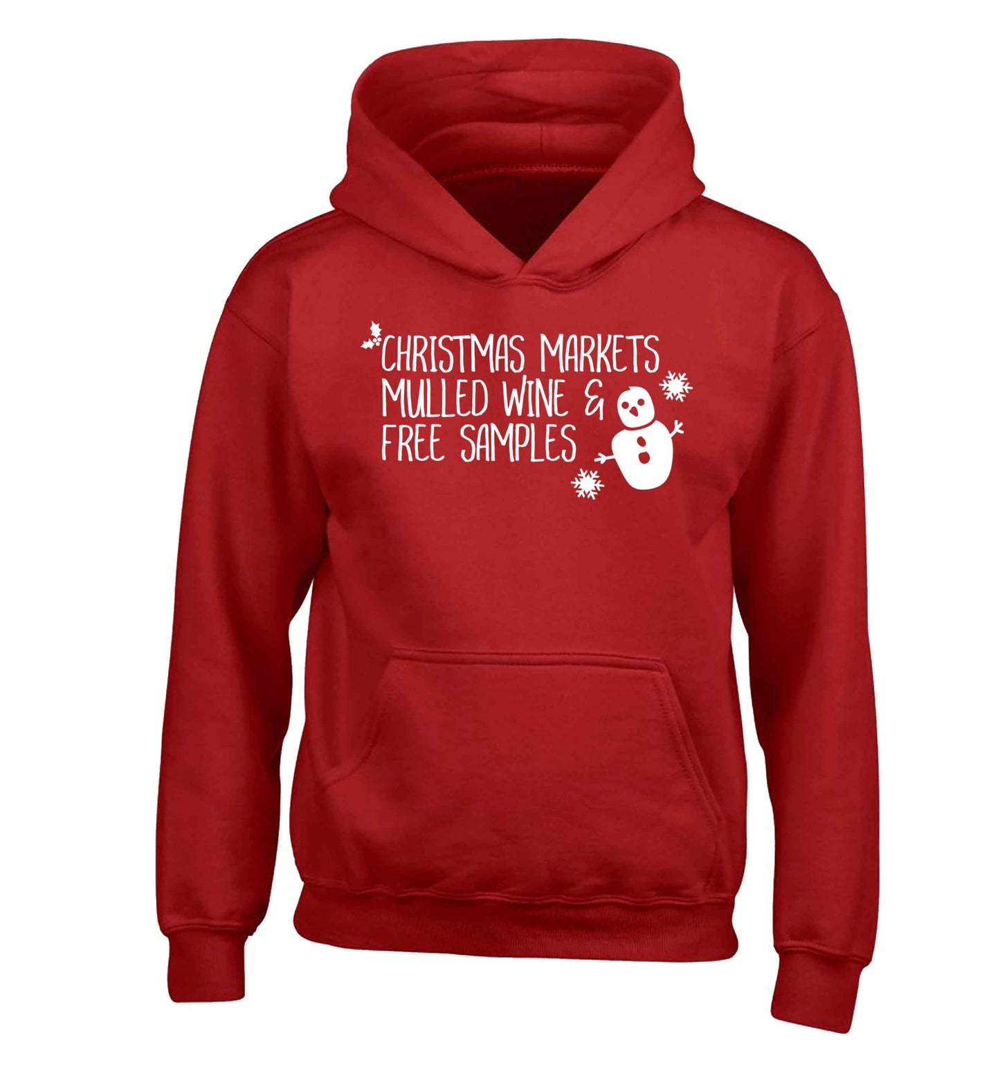 Christmas market mulled wine & free samples children's red hoodie 12-13 Years