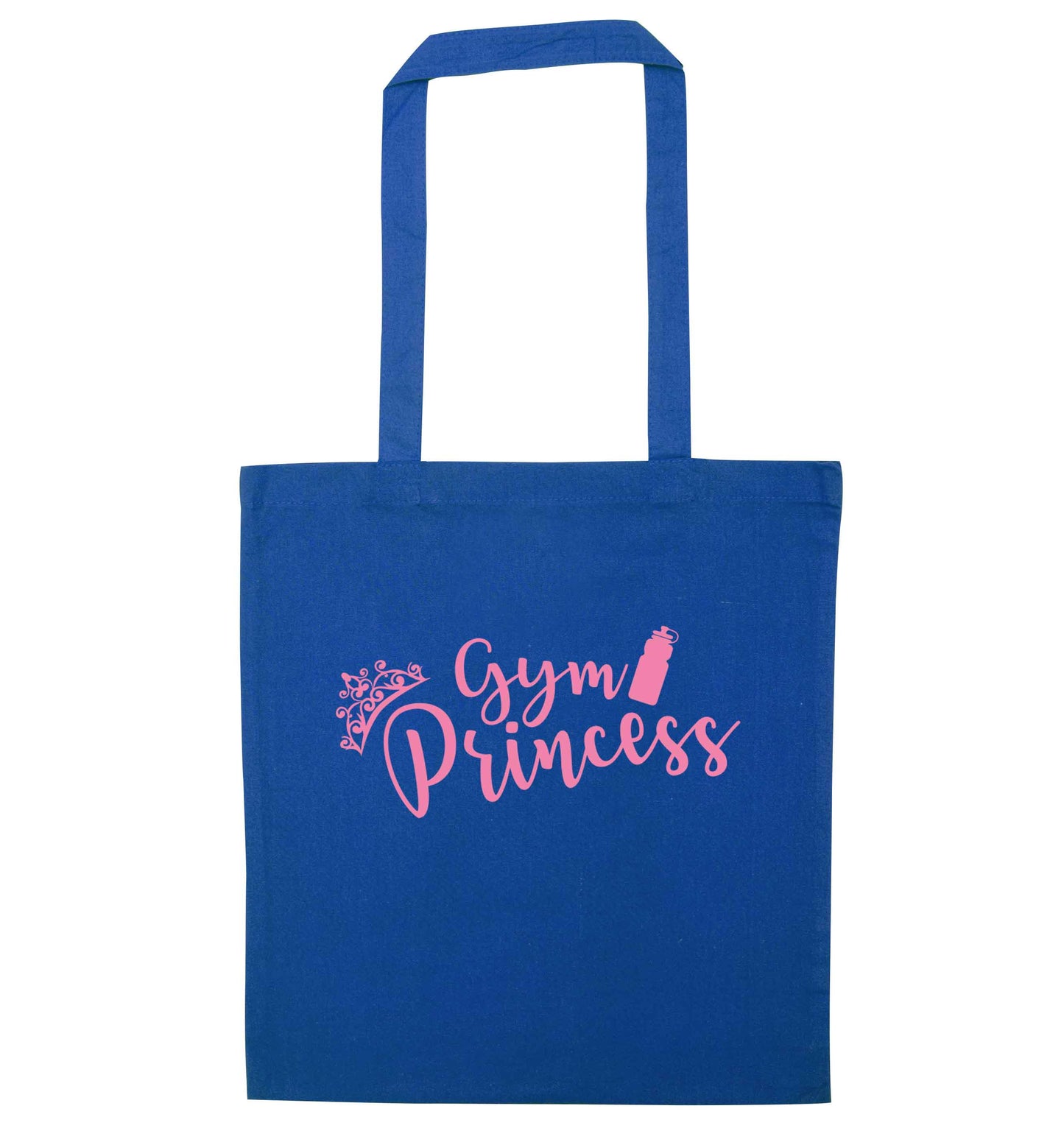 Gym princess blue tote bag