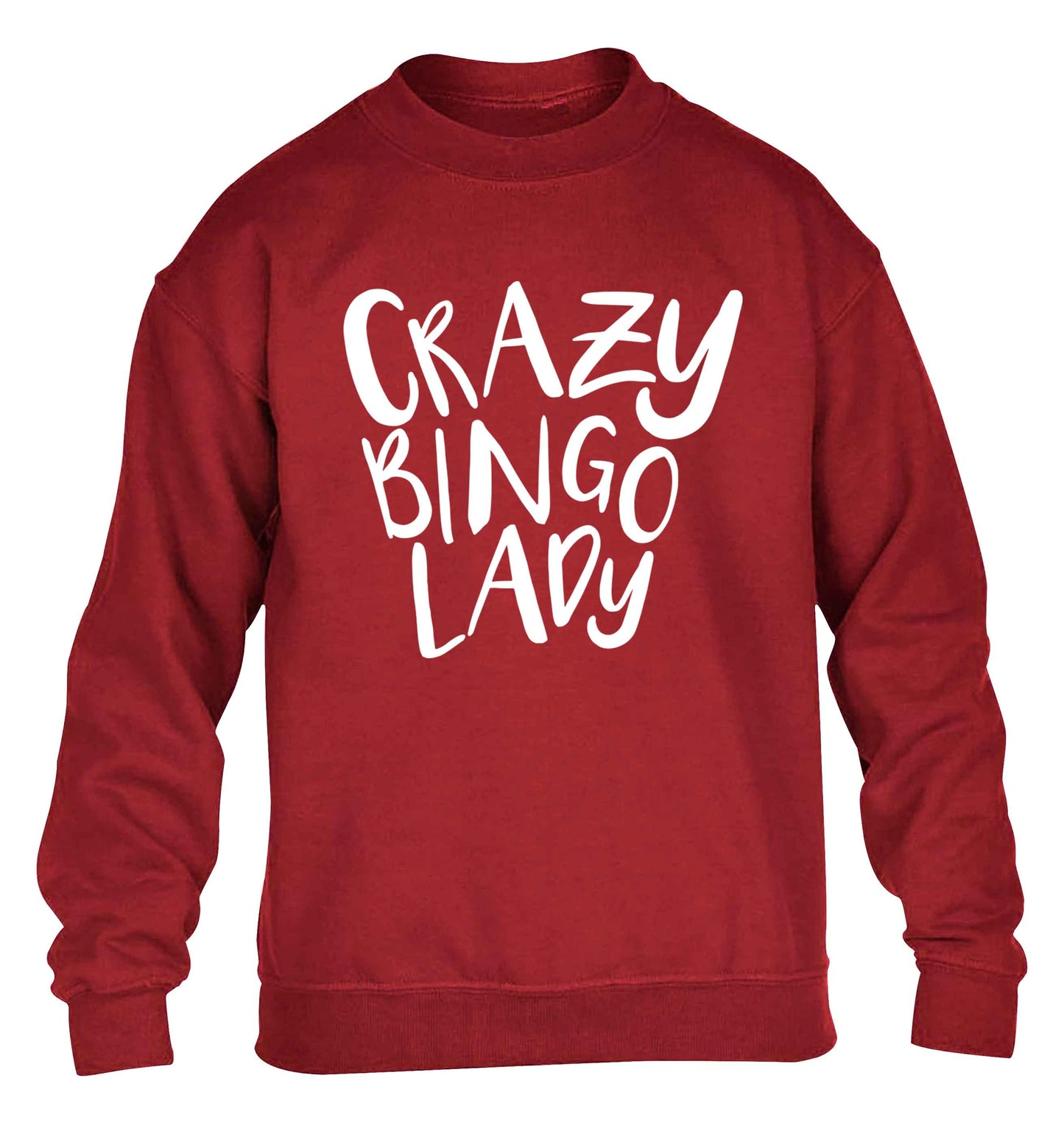 Crazy bingo lady children's grey sweater 12-13 Years