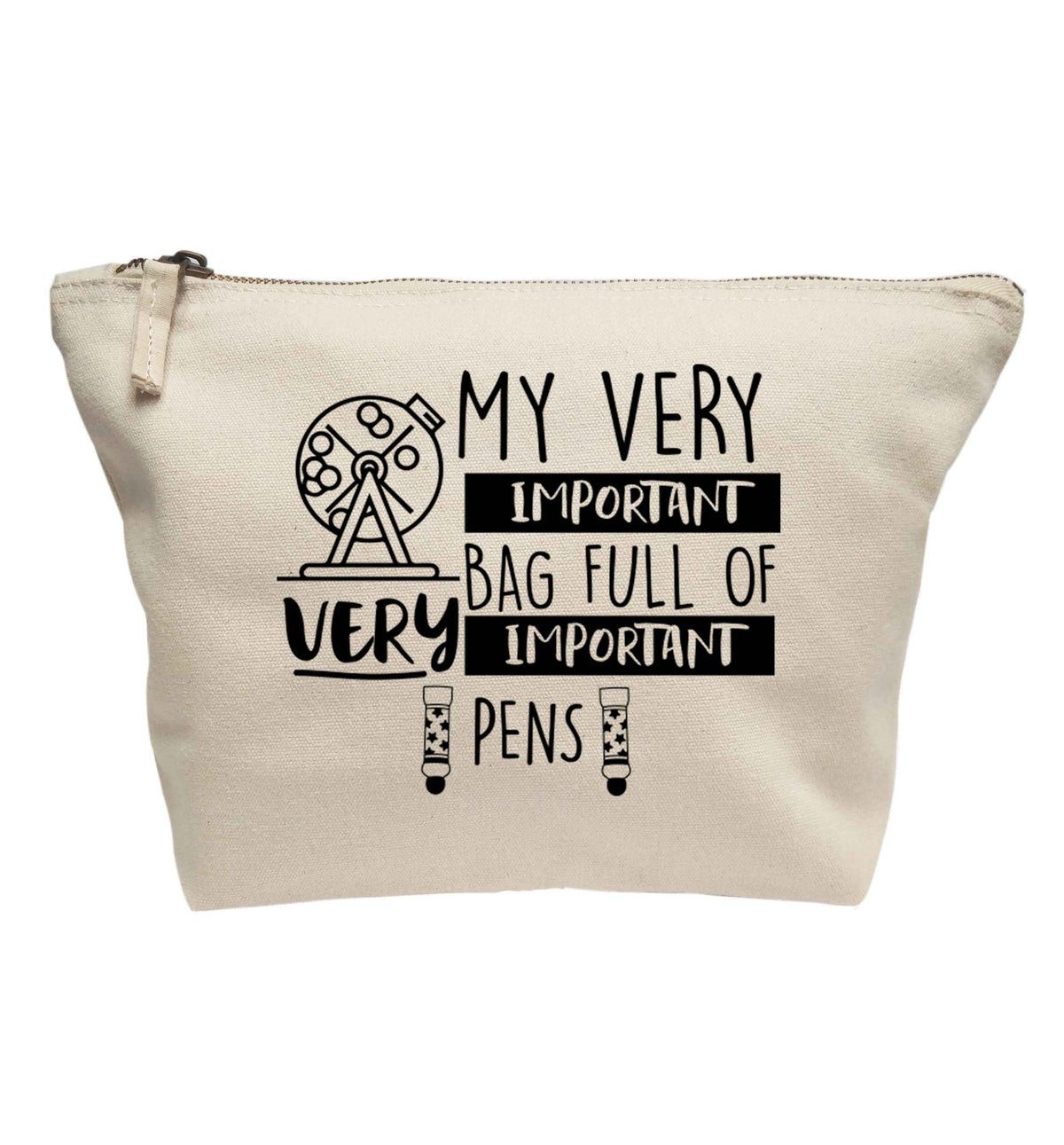 My very important bag full of very important pens | makeup / wash bag