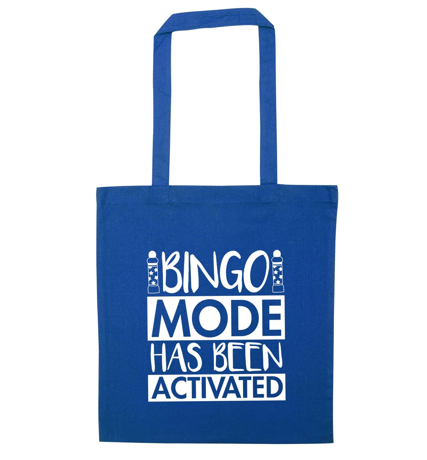 Bingo mode has been activated blue tote bag