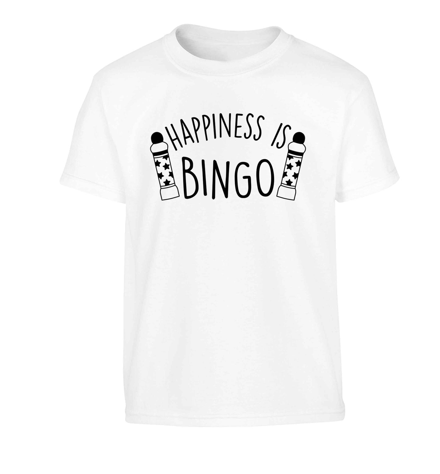 Happiness is bingo Children's white Tshirt 12-13 Years