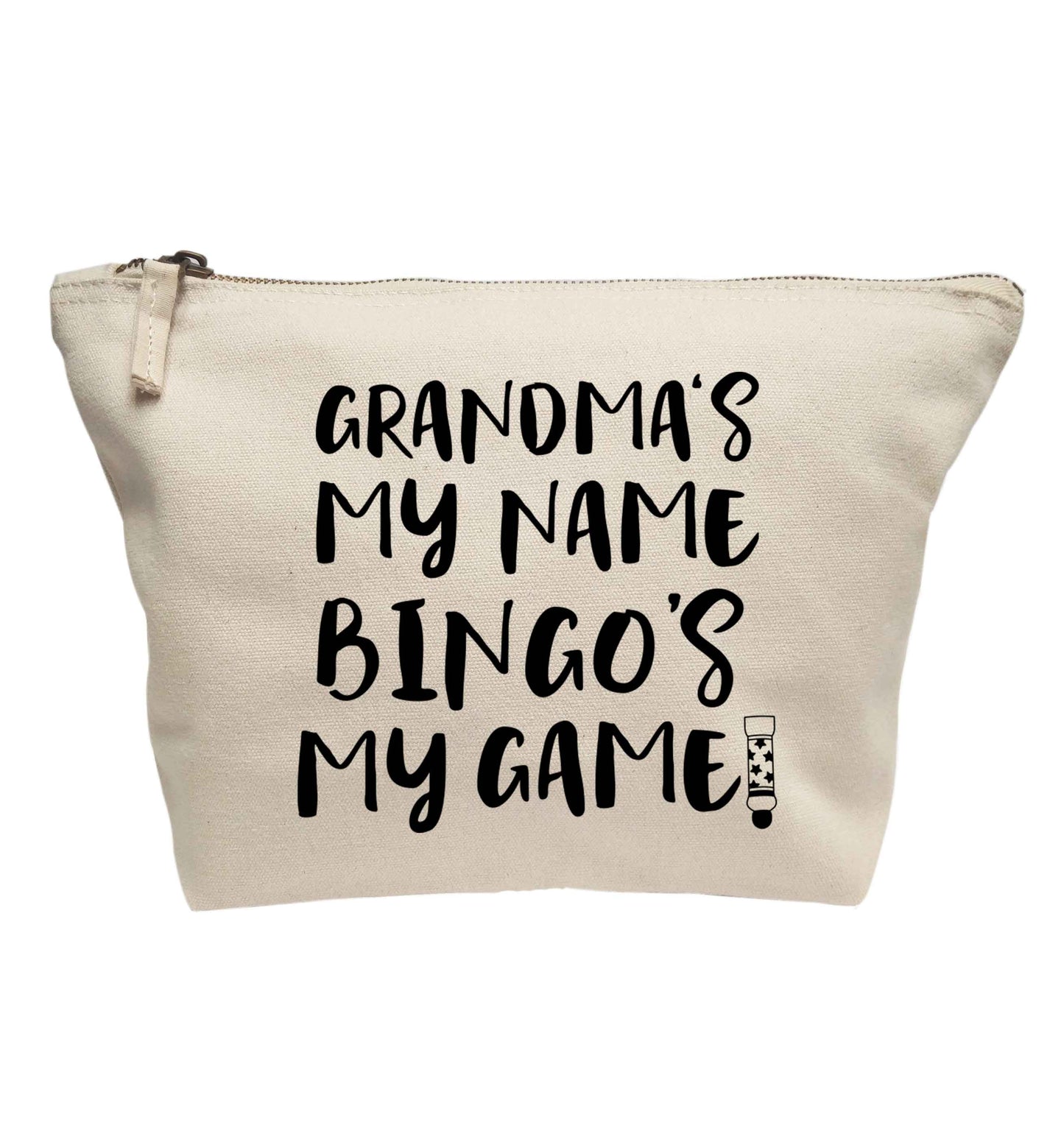 Grandma's my name bingo's my game! | makeup / wash bag