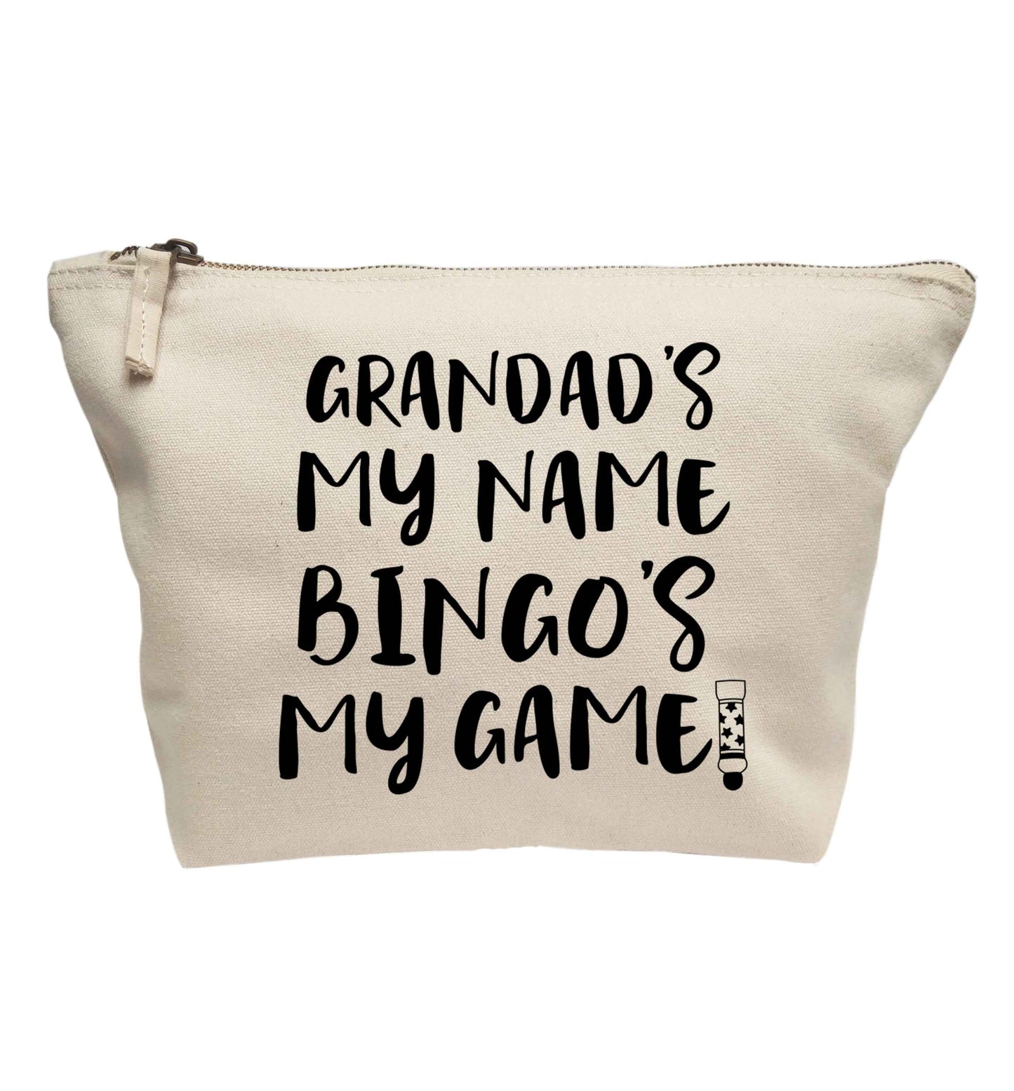 Grandad's my name bingo's my game! | makeup / wash bag