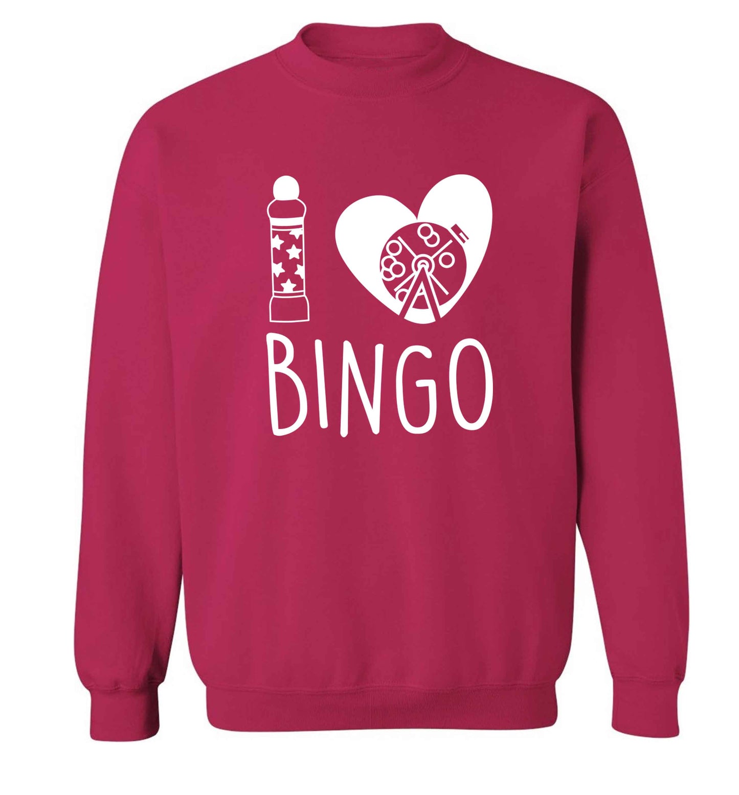 I love bingo Adult's unisex pink Sweater 2XL