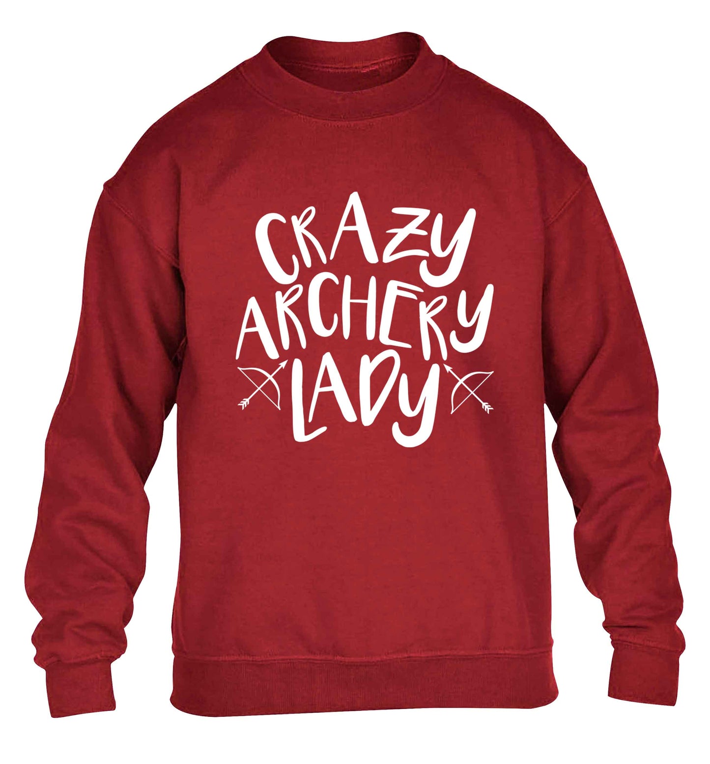 Crazy archery lady children's grey sweater 12-13 Years