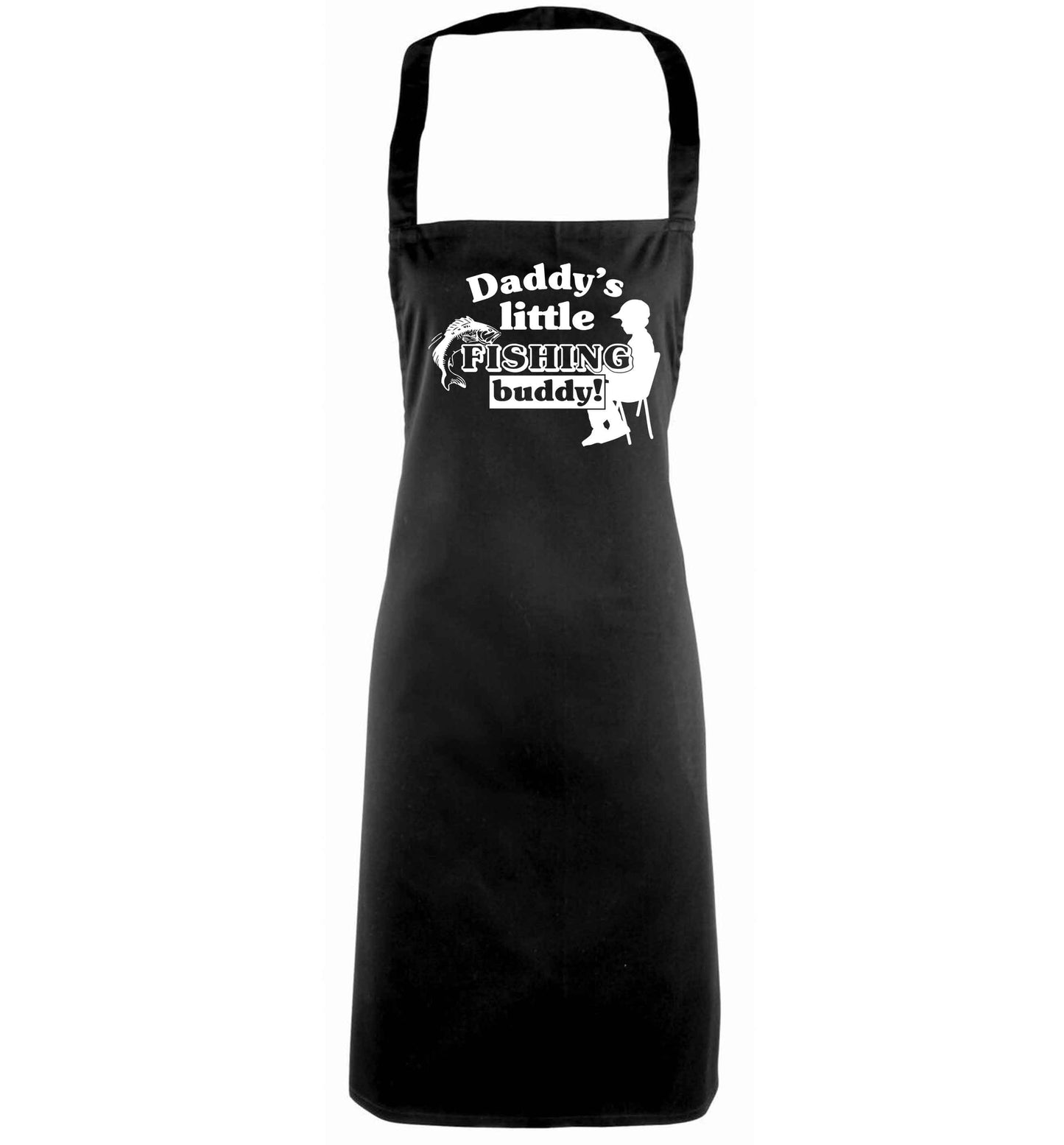 Daddy's little fishing buddy black apron