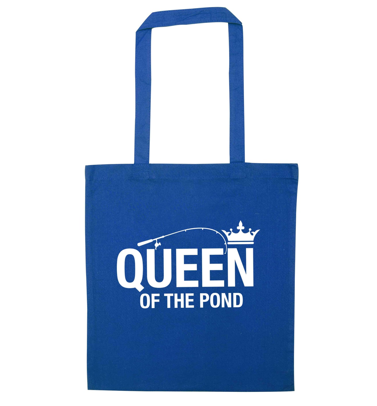 Queen of the pond blue tote bag
