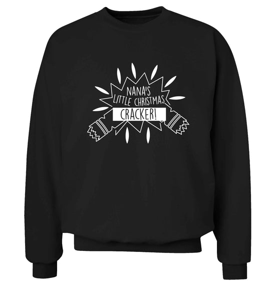 Nana's little Christmas cracker Adult's unisex black Sweater 2XL