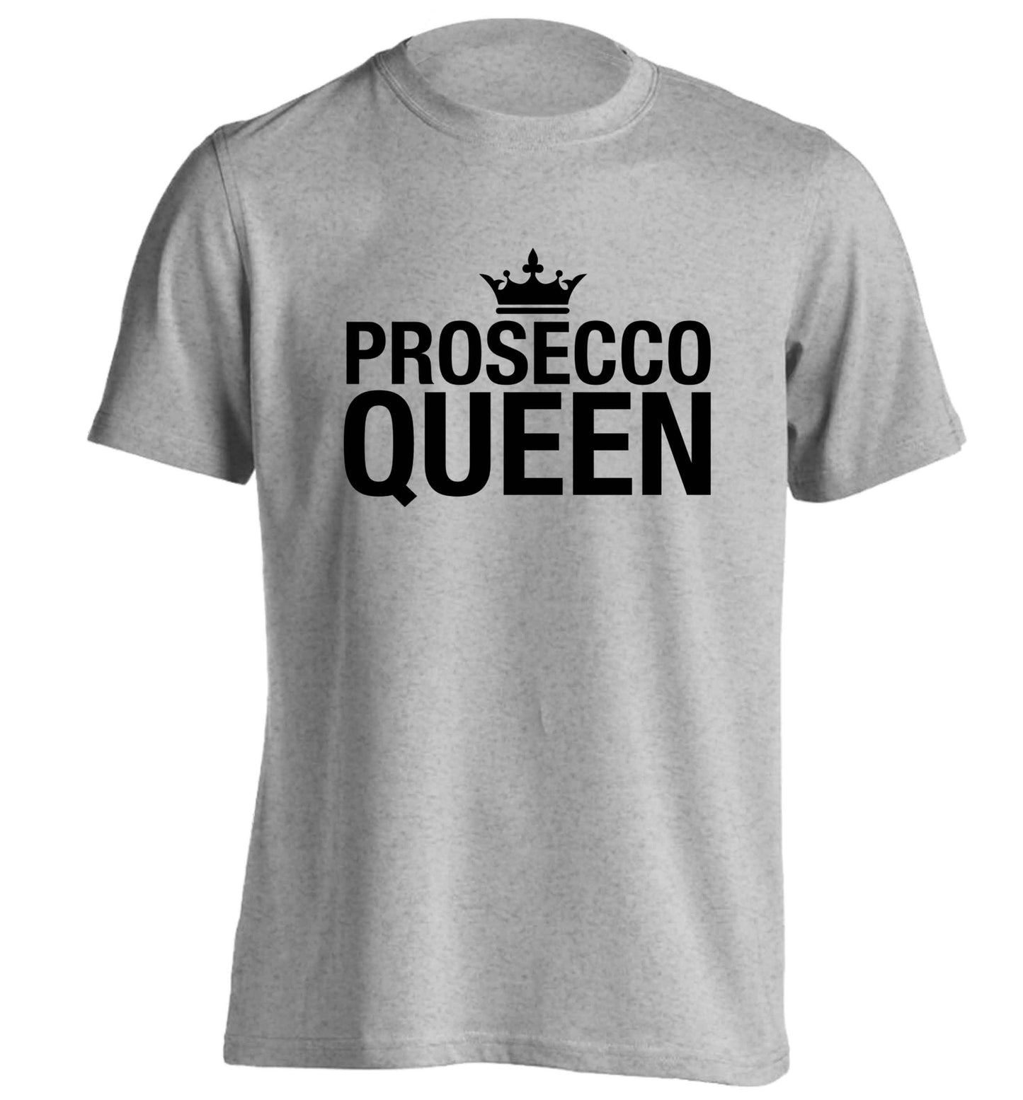 Prosecco queen adults unisex grey Tshirt 2XL