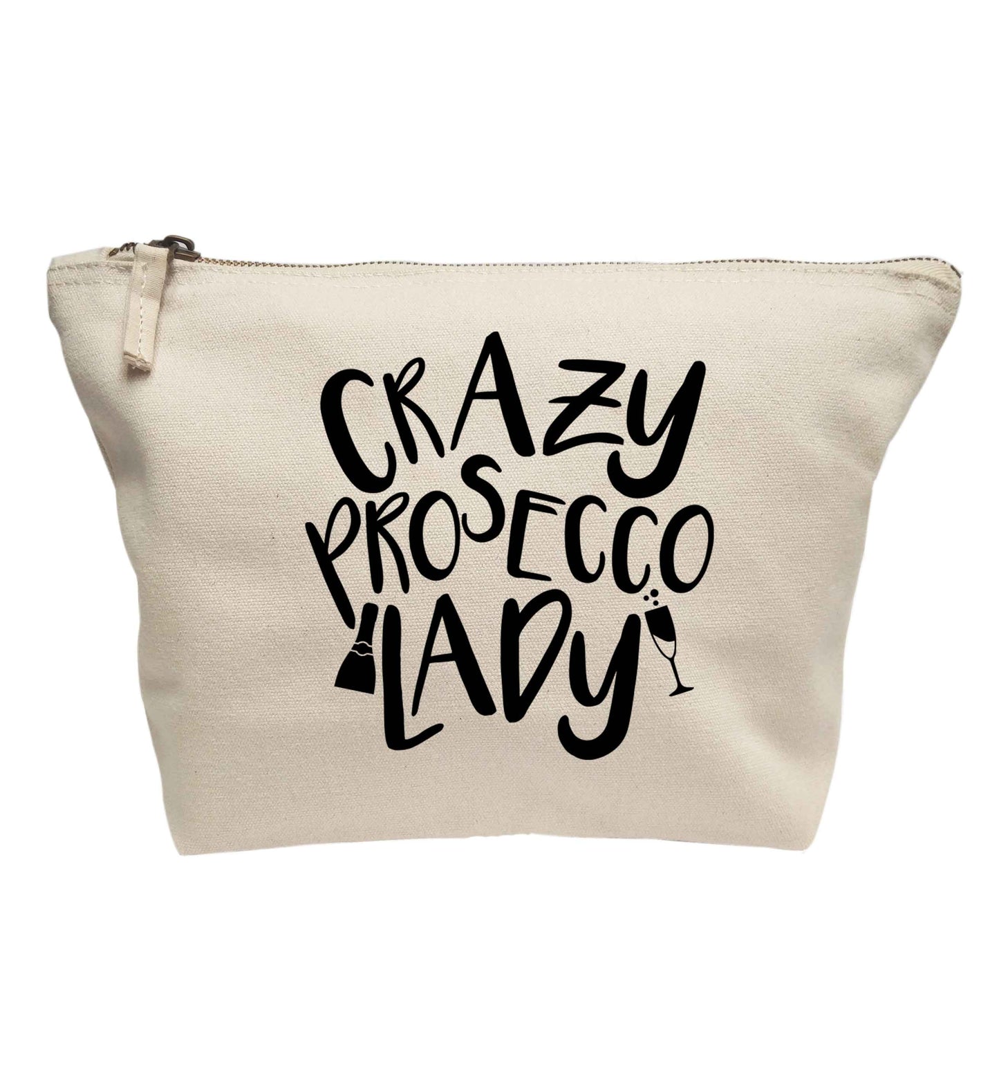 Crazy prosecco lady | makeup / wash bag