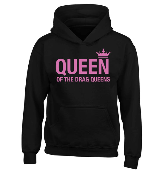 Queen of the drag Queens children's black hoodie 12-13 Years