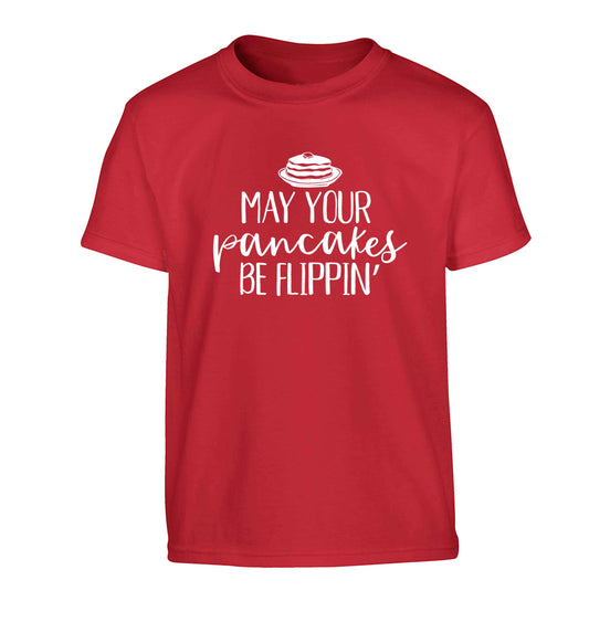 May your pancakes be flippin' Children's red Tshirt 12-13 Years