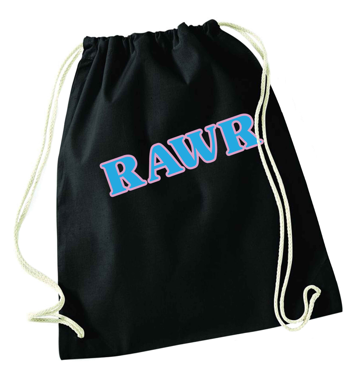Rawr black drawstring bag