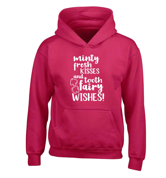 Minty Kisses Tooth Fairy children's pink hoodie 12-13 Years