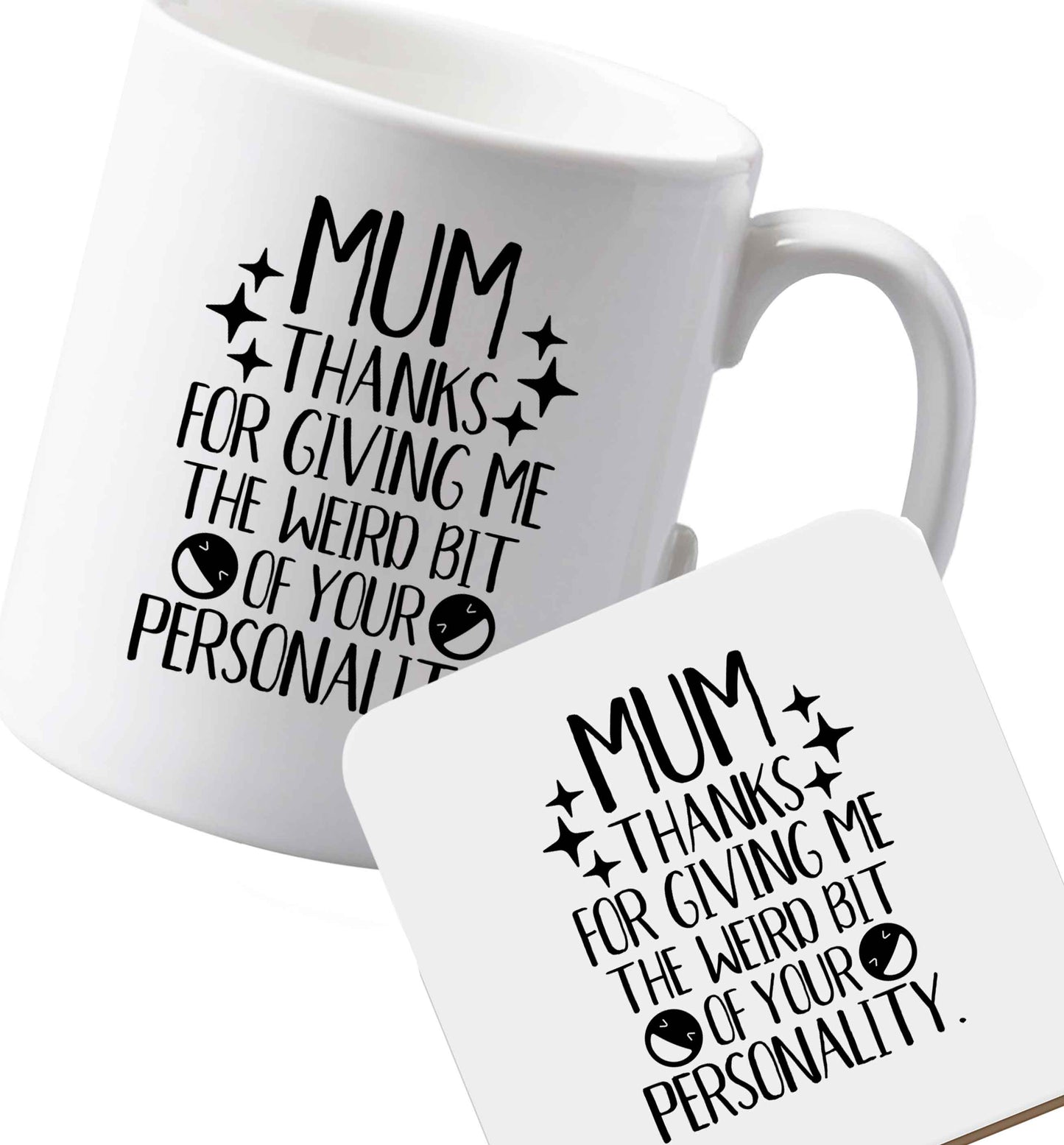 10 oz Ceramic mug and coaster Favourite Type Pan Pancake both sides