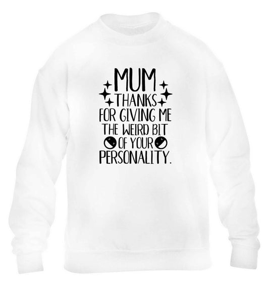 Mum, I love you more than halloumi and if you know me at all you know how deep that is children's white sweater 12-13 Years