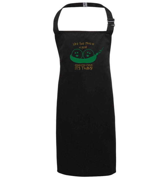 Like two peas in a pod! Congratulations it's twins! black apron 7-10 years