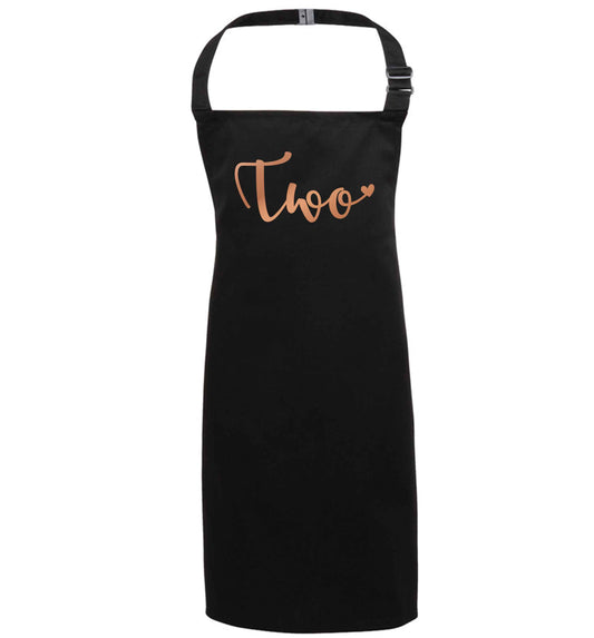 Two rose gold black apron 7-10 years