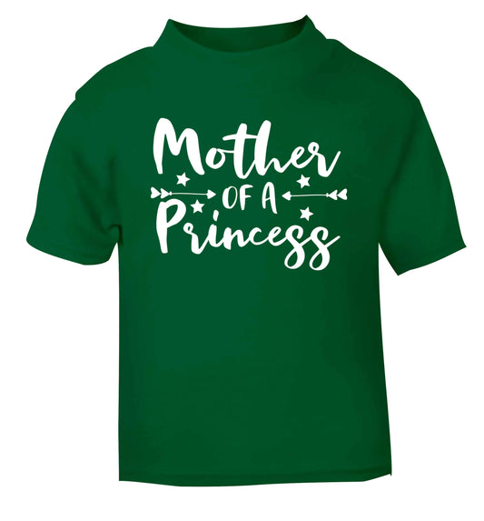 Mother of a princess green baby toddler Tshirt 2 Years