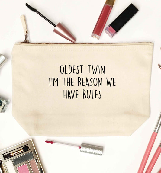 Oldest twin I'm the reason we have rules natural makeup bag