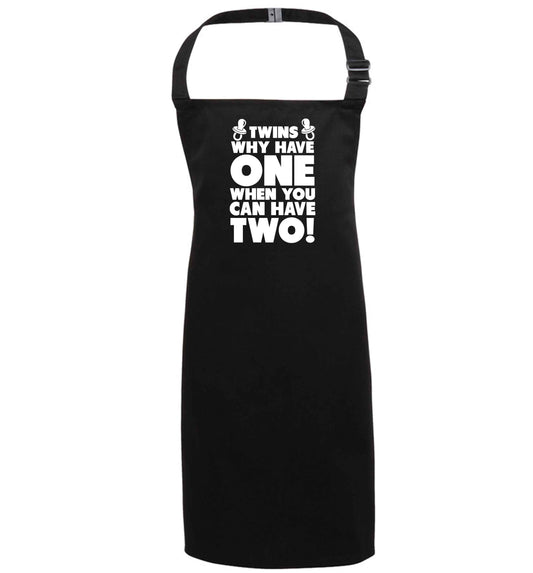 Twins why have one when you can have two black apron 7-10 years