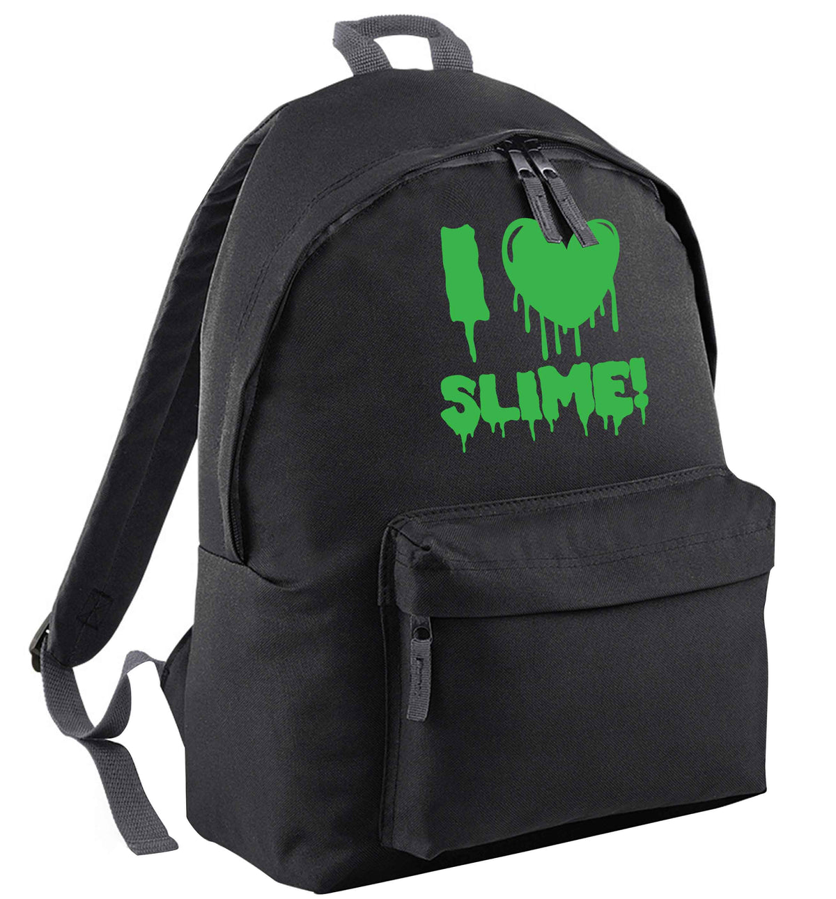Neon green I love slime | Adults backpack
