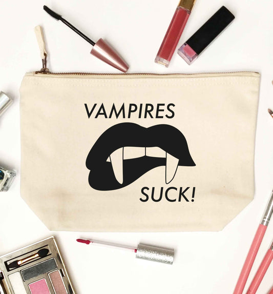 Vampires suck natural makeup bag