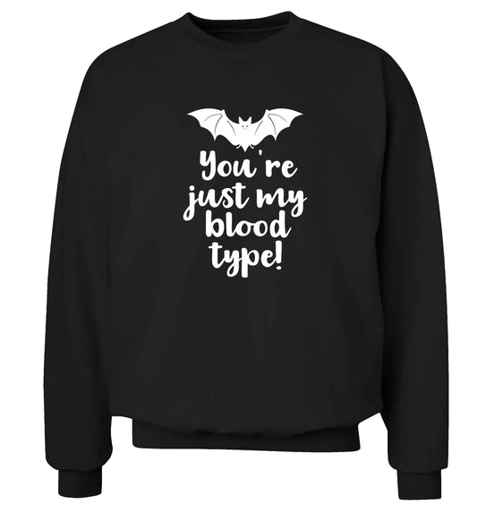 You're just my blood type adult's unisex black sweater 2XL
