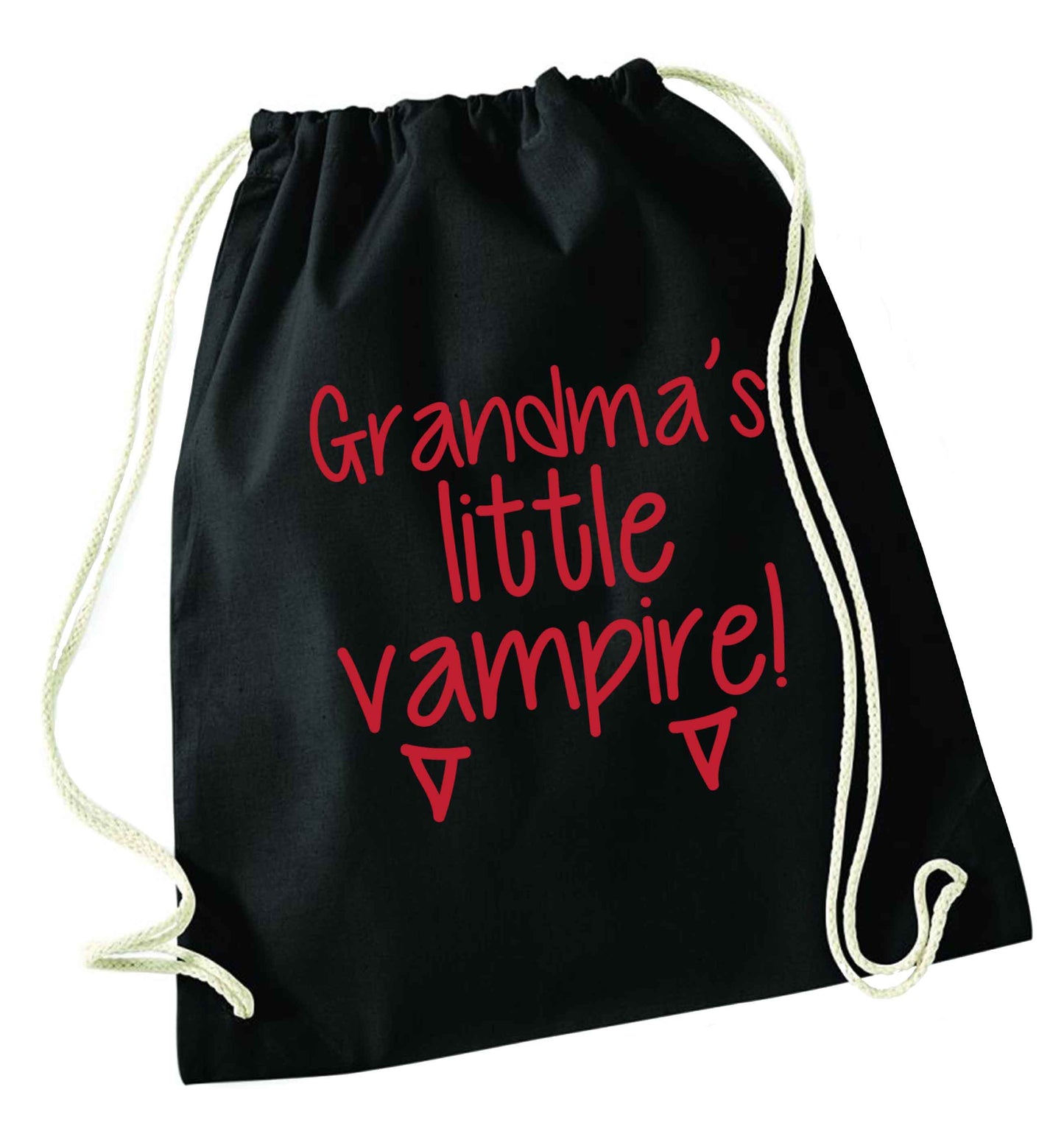 Grandma's little vampire black drawstring bag