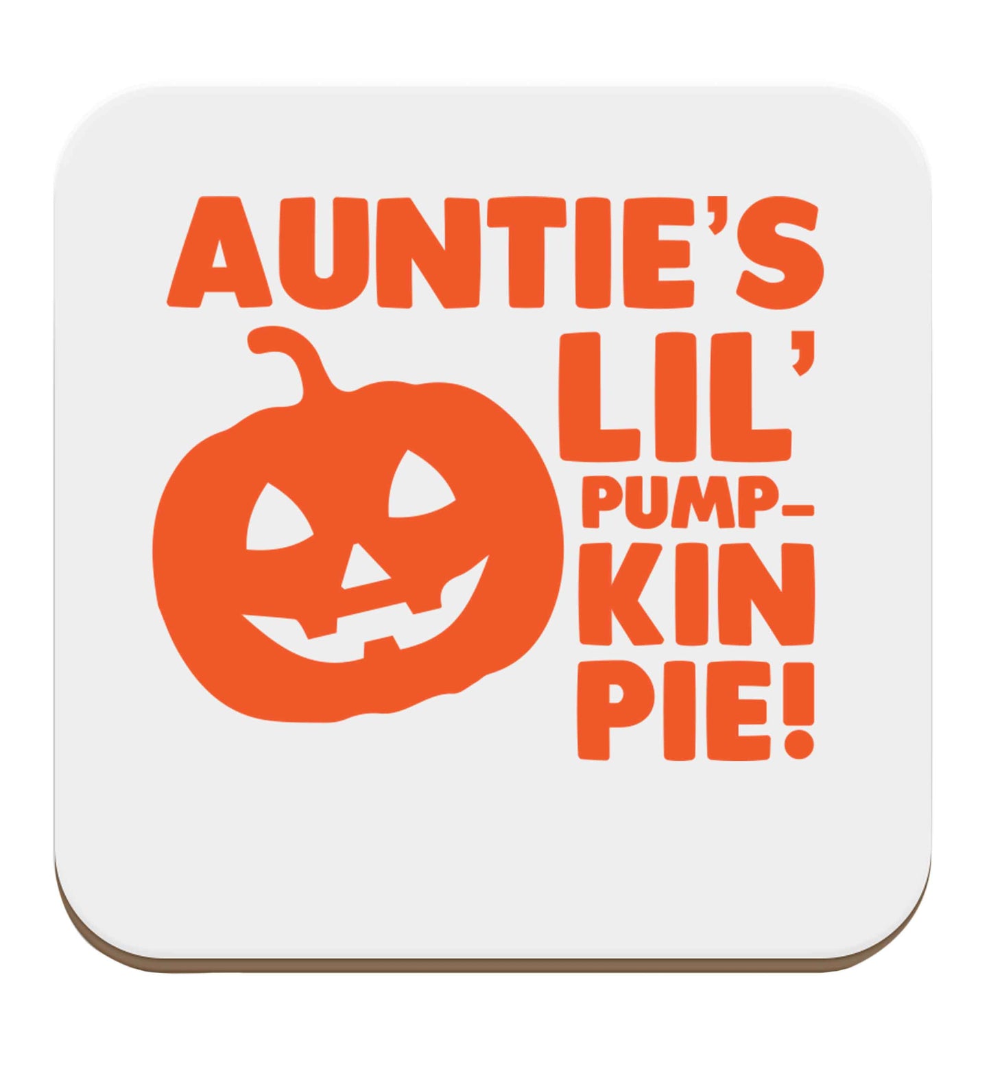 Auntie's lil' pumpkin pie set of four coasters