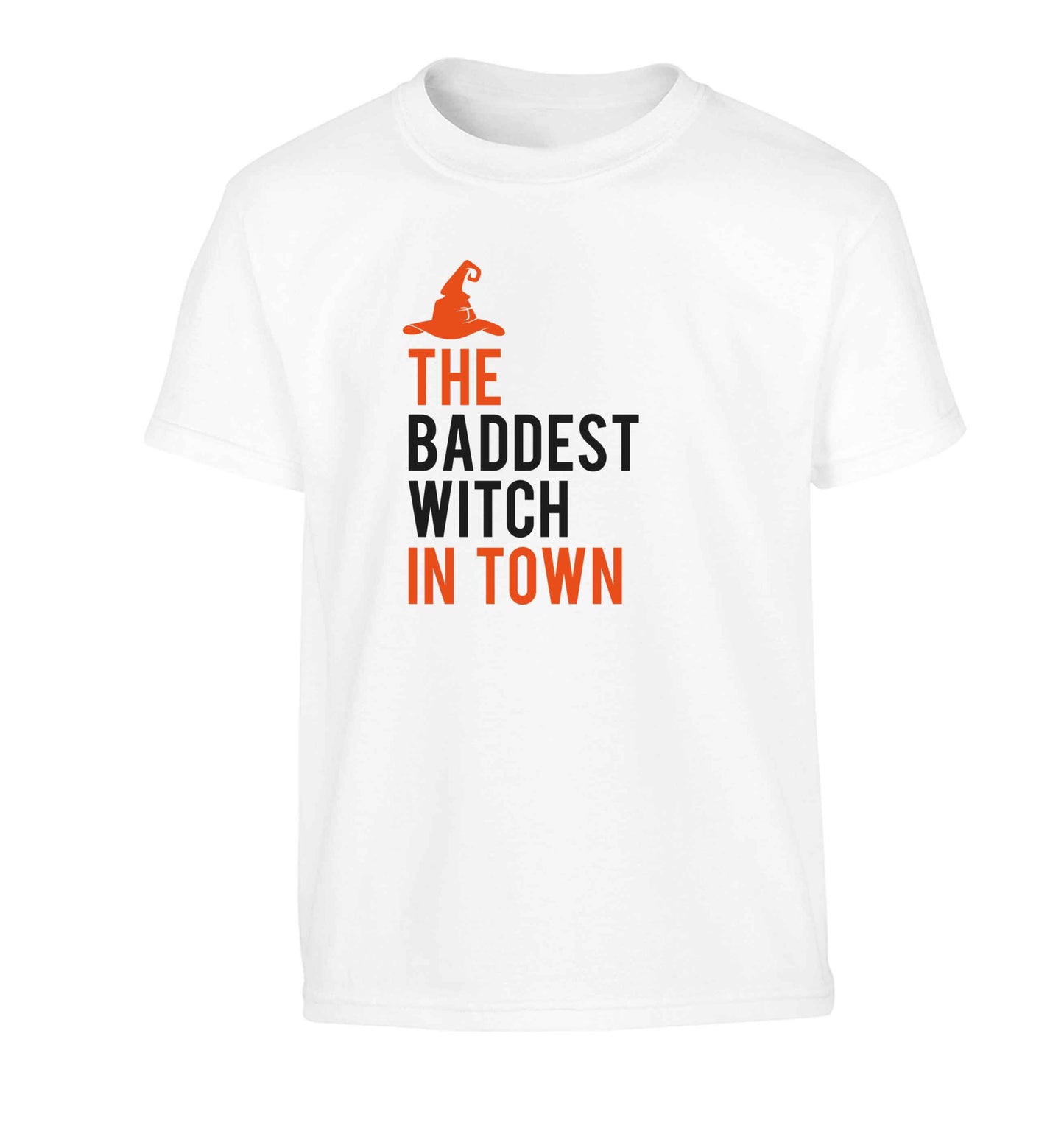 Badest witch in town Children's white Tshirt 12-13 Years