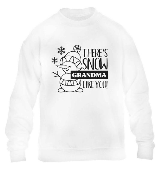 There's snow grandma like you children's white sweater 12-13 Years