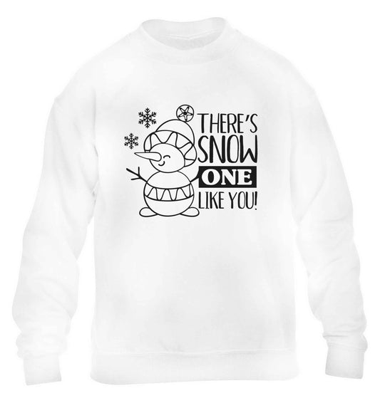There's snow one like you children's white sweater 12-13 Years