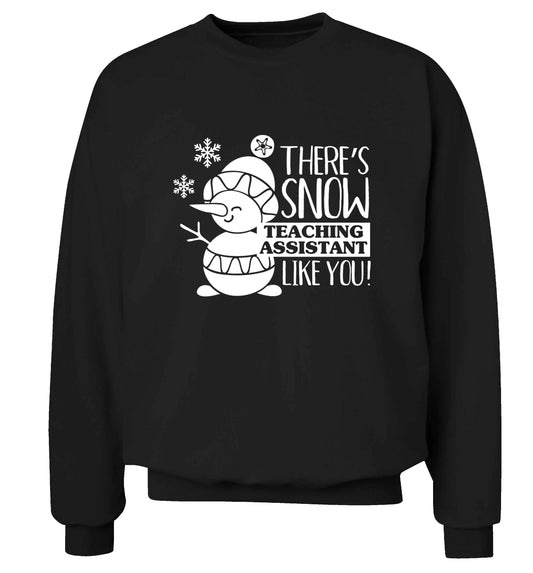 There's snow teaching assistant like you adult's unisex black sweater 2XL