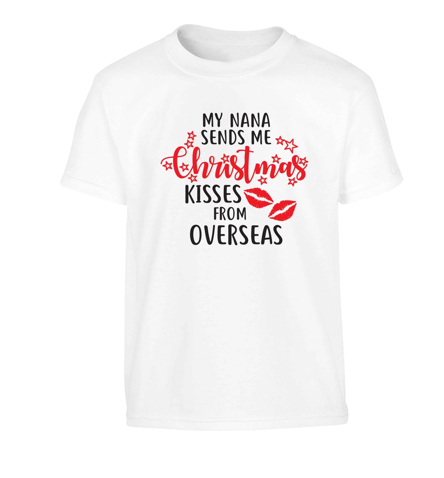 Grandma Christmas Kisses Overseas Children's white Tshirt 12-13 Years