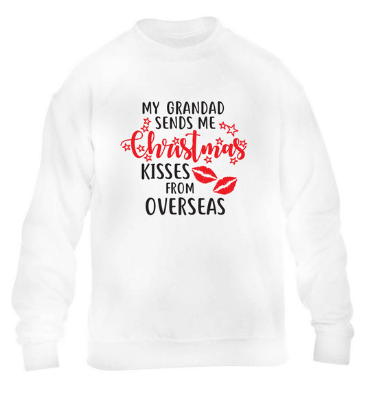 Grandad Christmas Kisses Overseas children's white sweater 12-13 Years