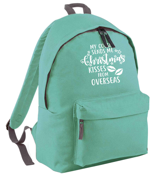 Auntie Christmas Kisses Overseas mint adults backpack