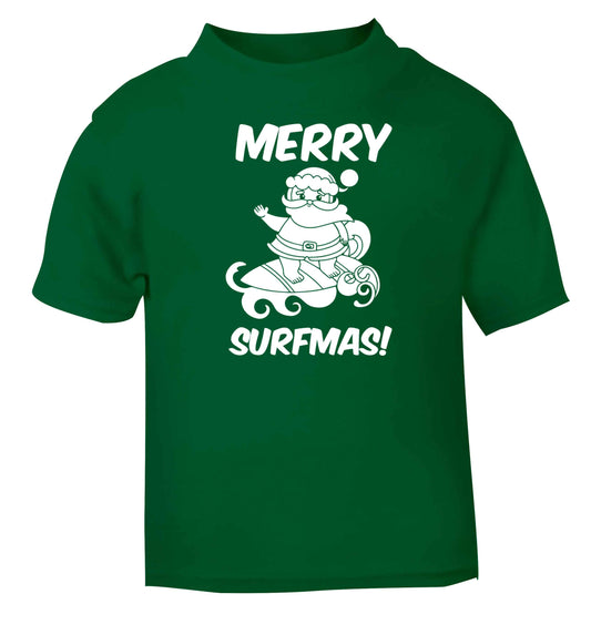 Daddy Christmas Kisses Overseas green baby toddler Tshirt 2 Years