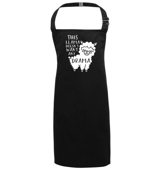 This Llama doesn't want any drama black apron 7-10 years