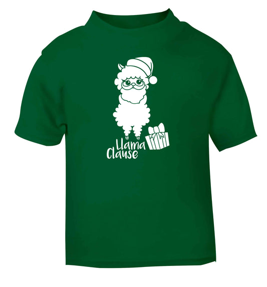 Llama Clause green baby toddler Tshirt 2 Years