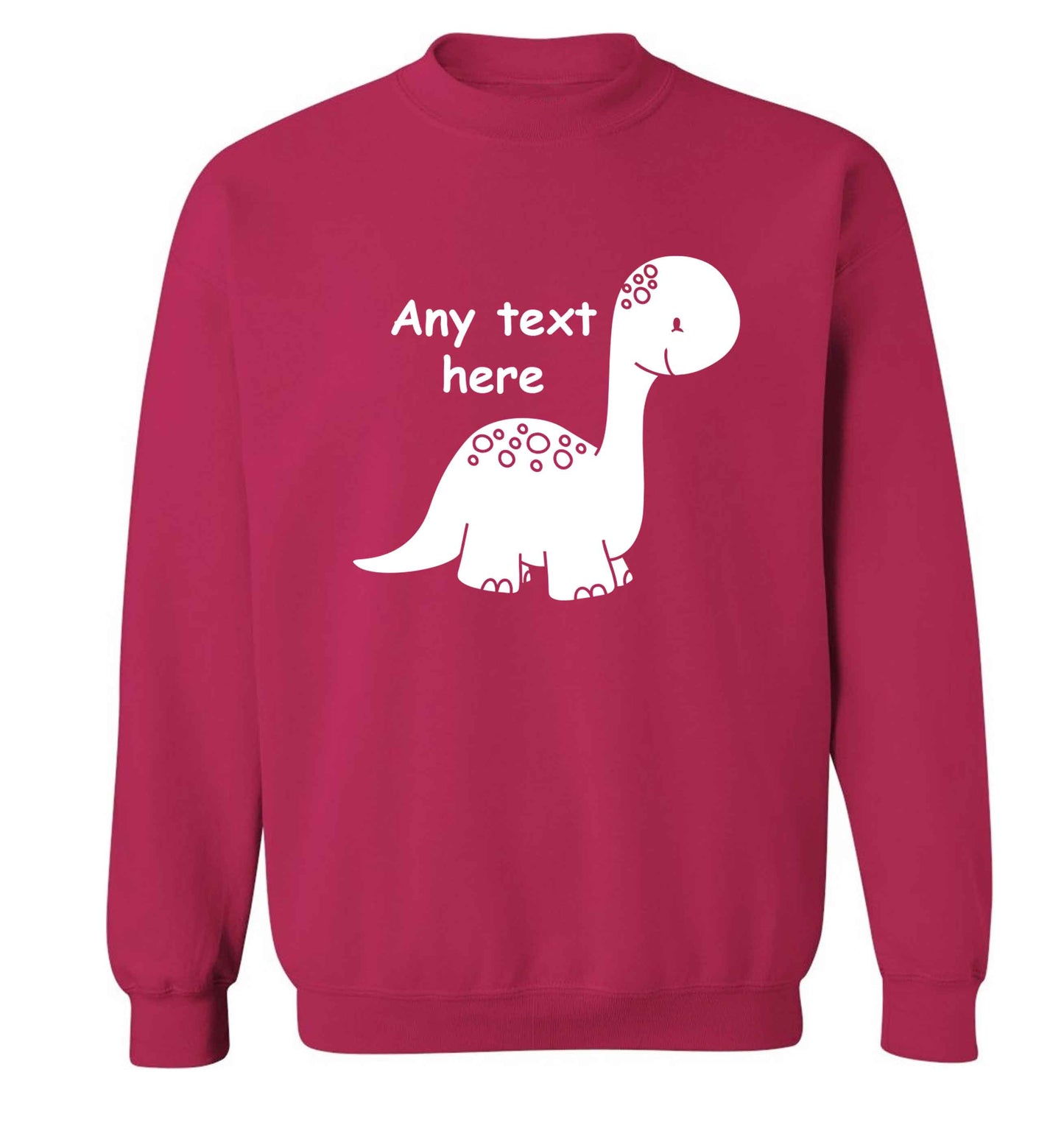Dinosaur any text adult's unisex pink sweater 2XL