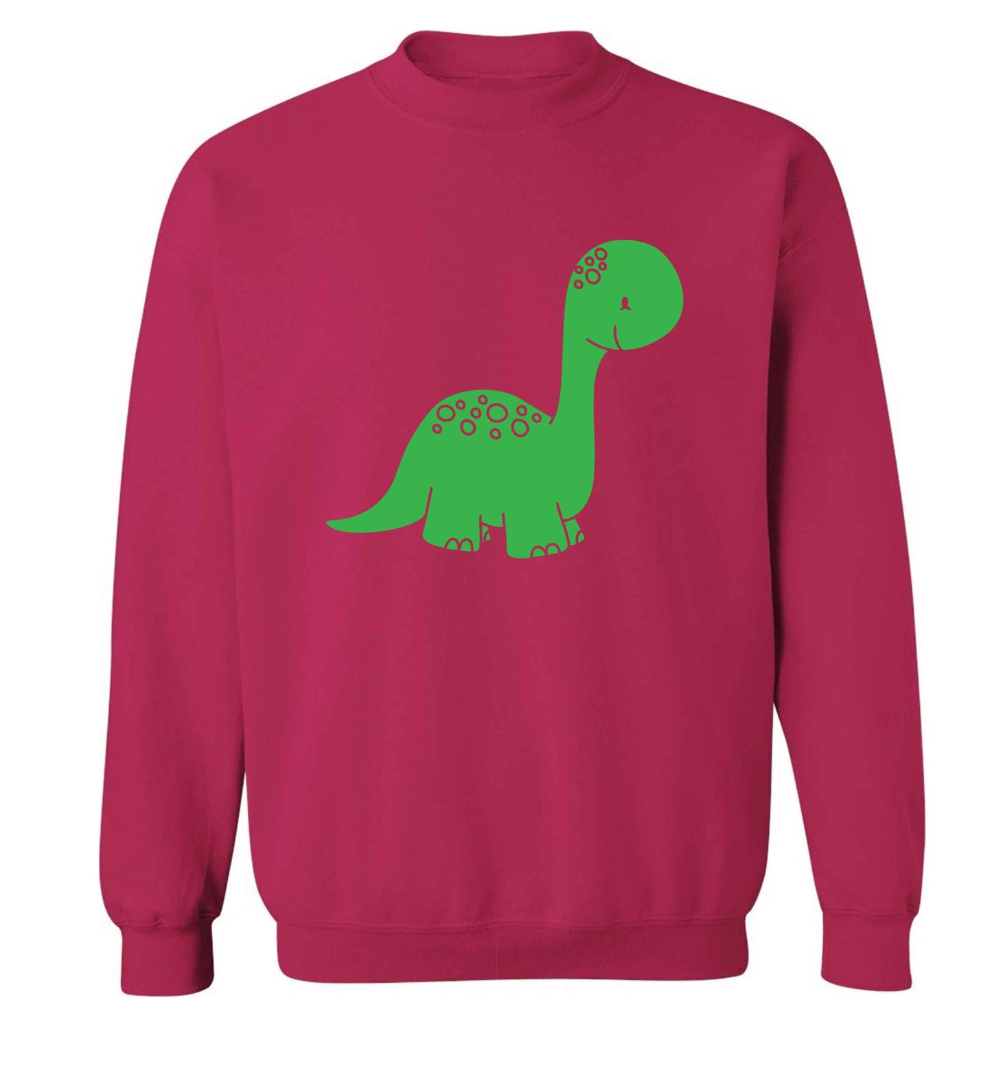 Dinosaur illustration adult's unisex pink sweater 2XL